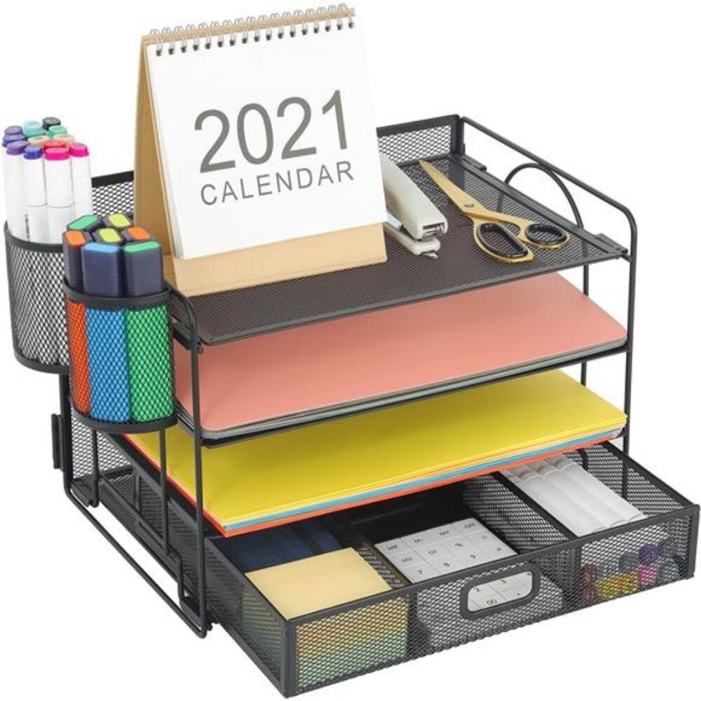 Marbrasse Desk‎ Organizer and Accessories4-Tier Paper File Letter Tray